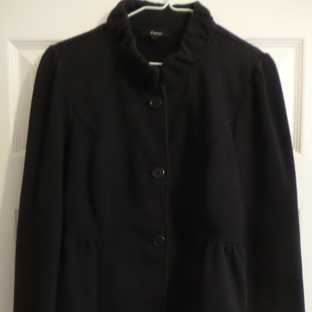 Express Three Button Black Jacket